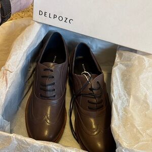 Repetto Dark Brown Leather Oxfords